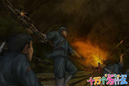 飞夺泸定桥之战中,为何敌军只是拆除了木板不弄断铁索呢?